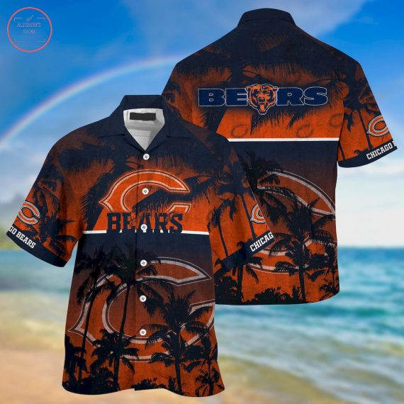 Gift For Husband Dad Chicago Bears Palm Hawaii Shirt Ha99295