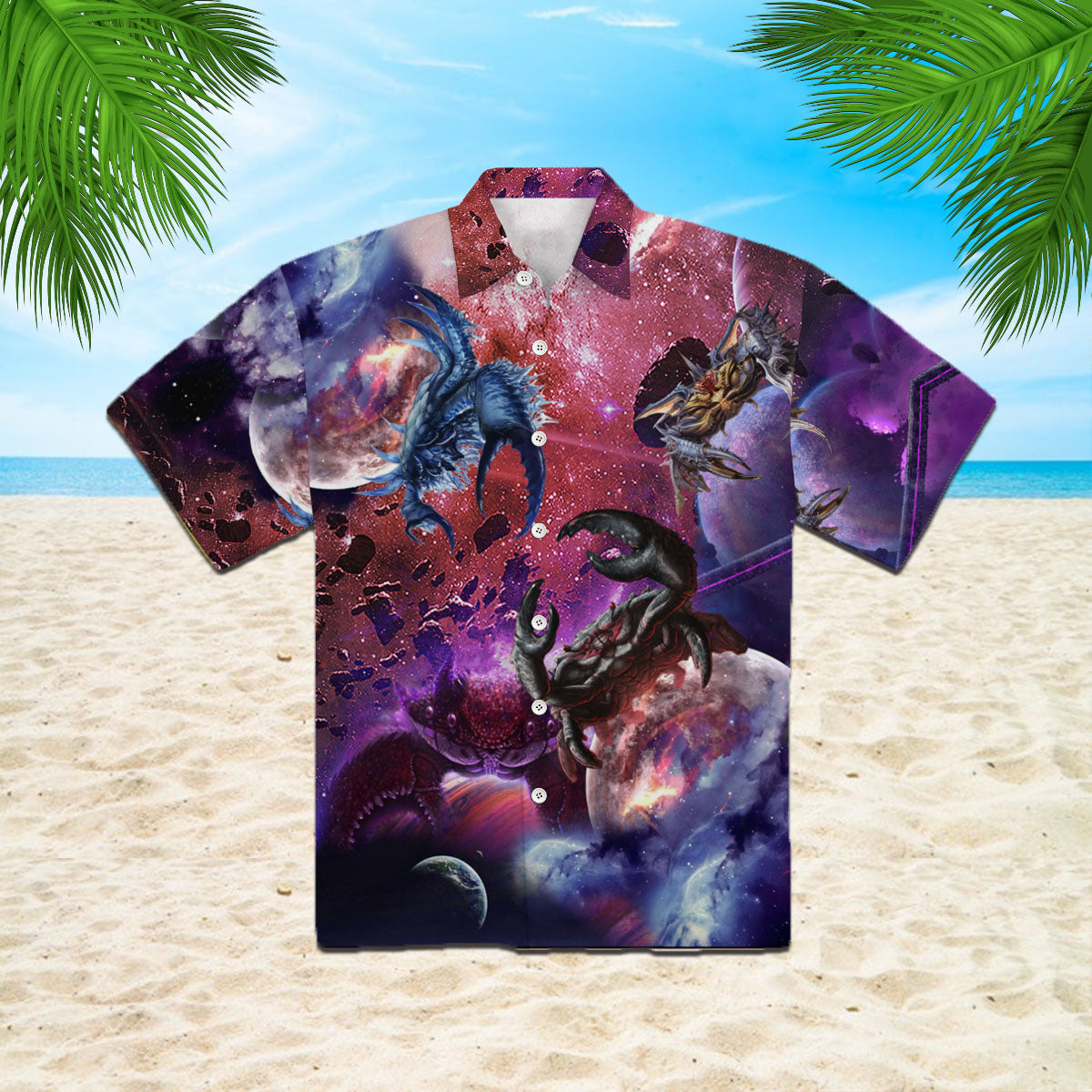 Oragontee Galaxy Crab Get Crackin Hawaiian Shirt | For Men & Women | Adult | Wt1127