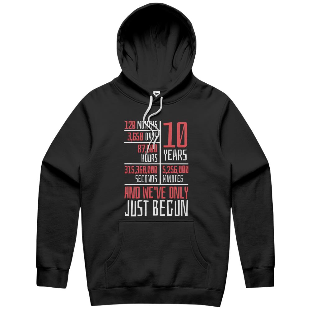 10 Year Anniversary T-Shirt Couple Her Or Him Wedding Gift Hoodie