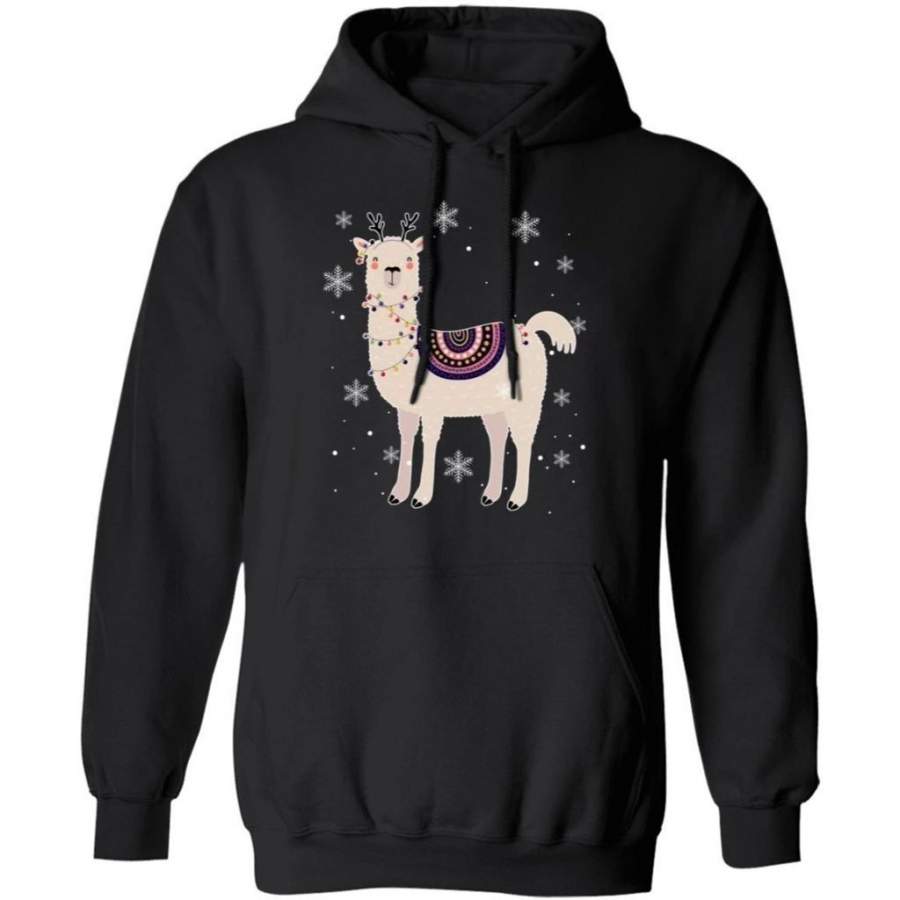 Christmas Llama Hoodie Llama Xmas Sweater Lovely Gift Shirt MT10