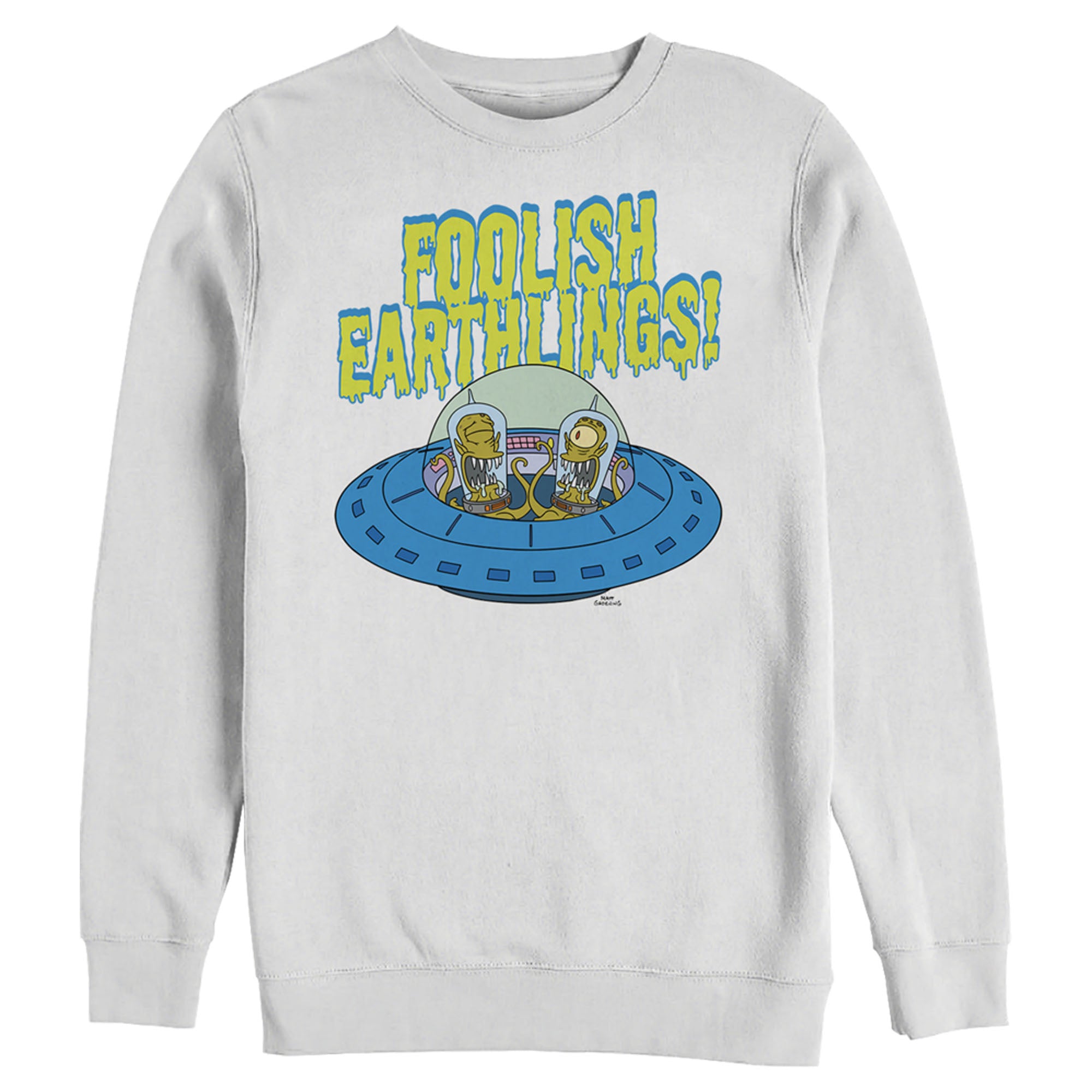 The Simpsons Men’S Foolish Earthlings  Sweatshirt