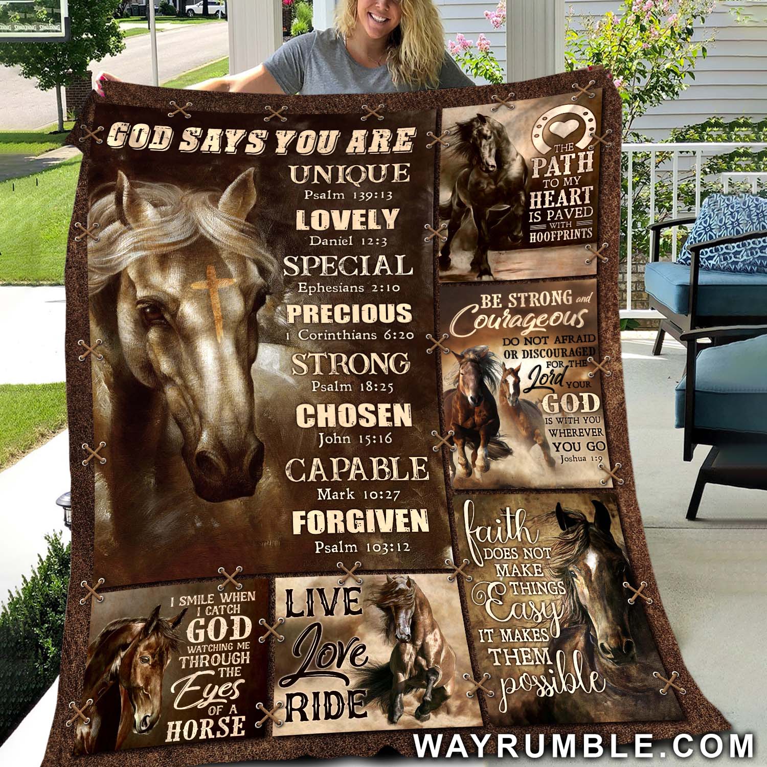 Jesus And Horse – God Says You Are Unique Blanket