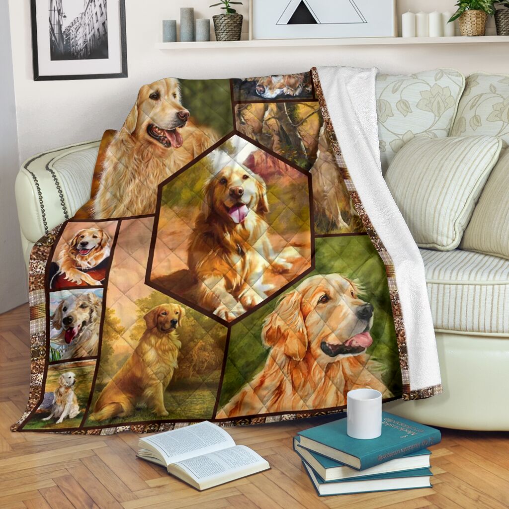 Woofprint Dog Blanket Golden Retriever Th00