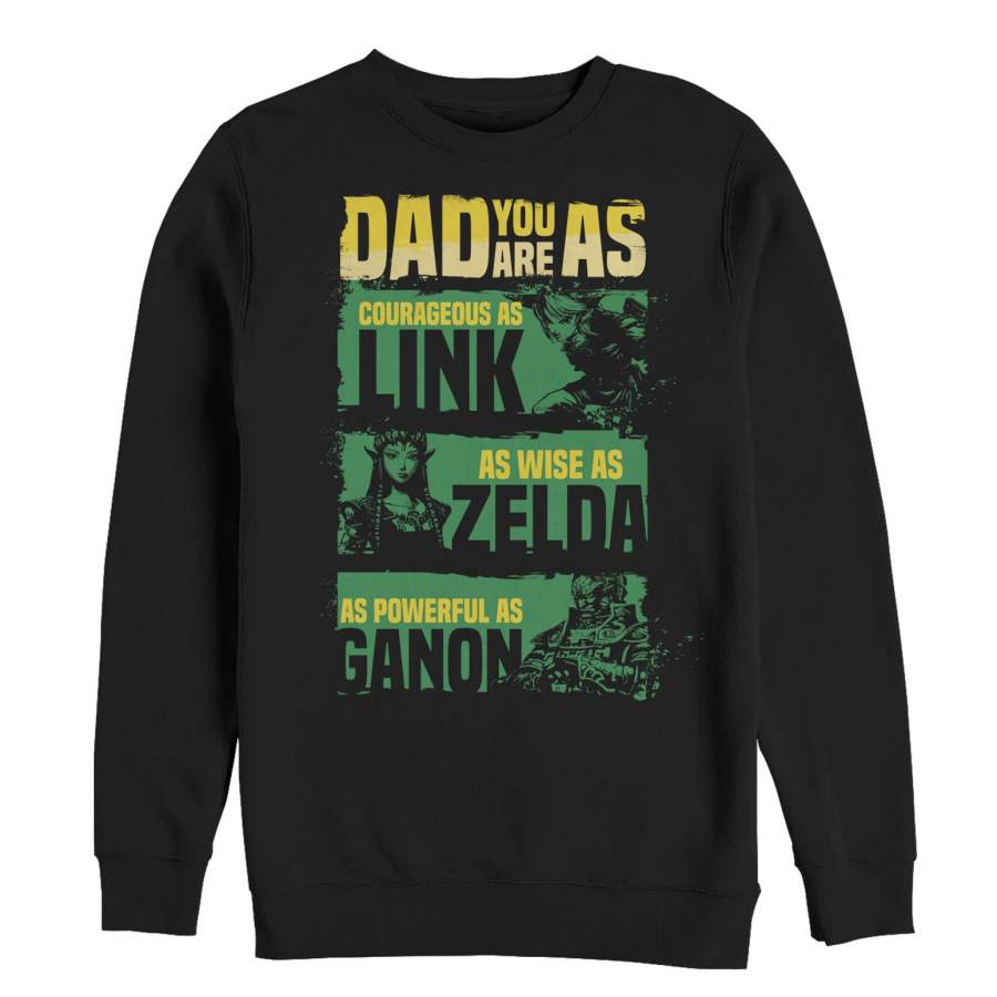 Nintendo Men’s Father’s Day Legend of Zelda Qualities  Sweatshirt