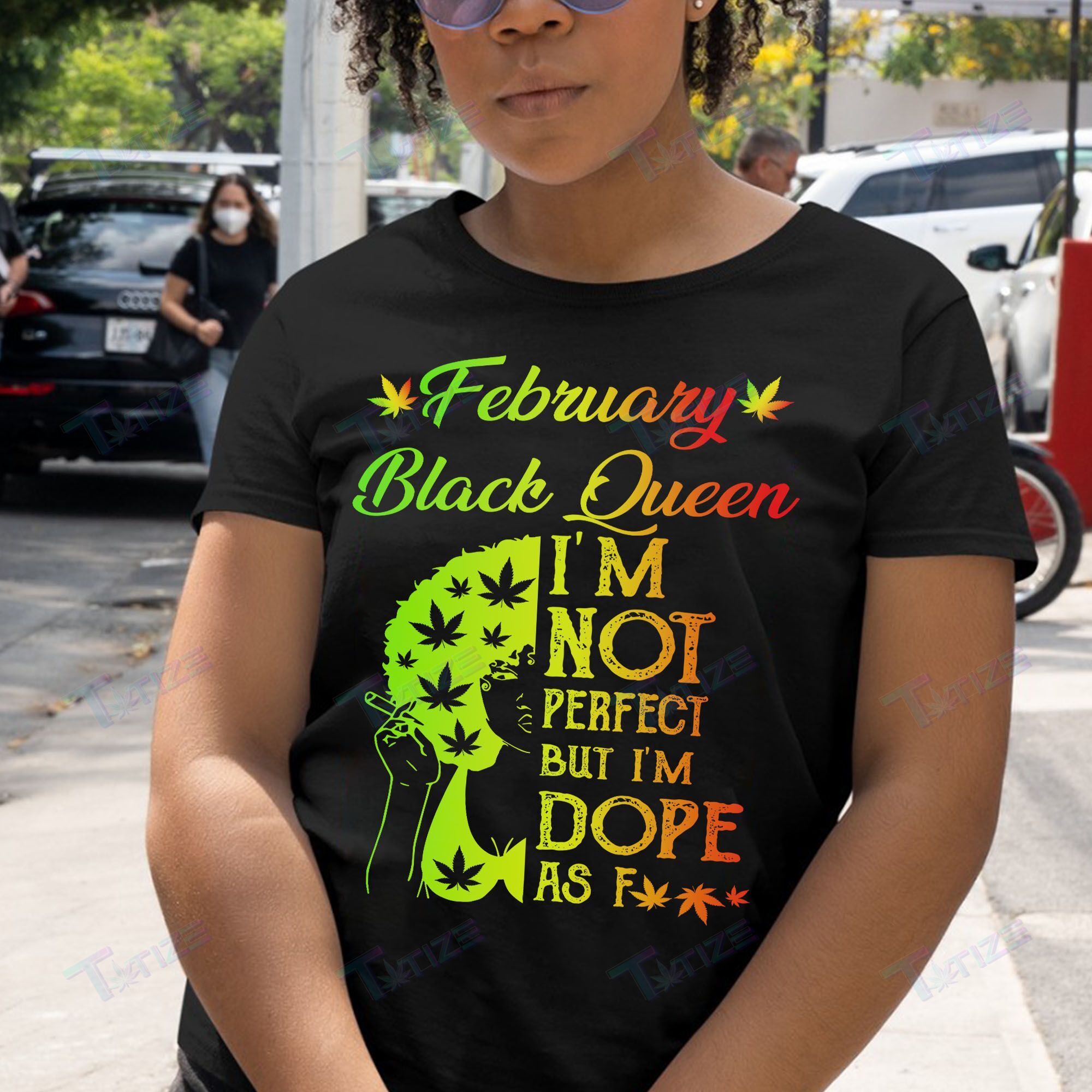 Weed Black Queen Dope February Graphic Unisex T Shirt, Sweatshirt, Hoodie Size S – 5Xl