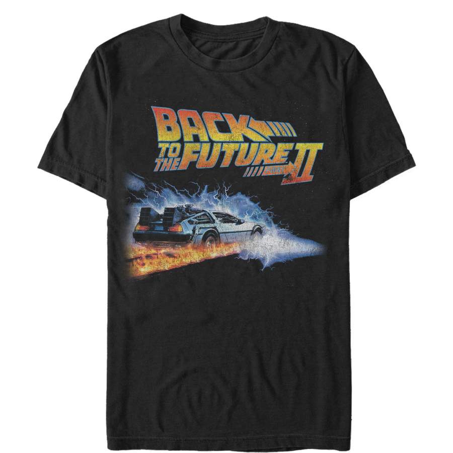 Back to the Future Men’s Part 2 Electric DeLorean  T Shirt