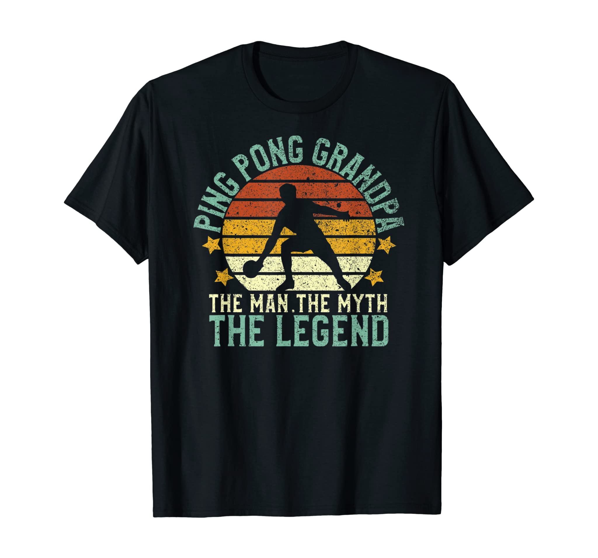 Mens Ping Pong Grandpa The Man The Myth The Legend Table Tennis T-Shirt