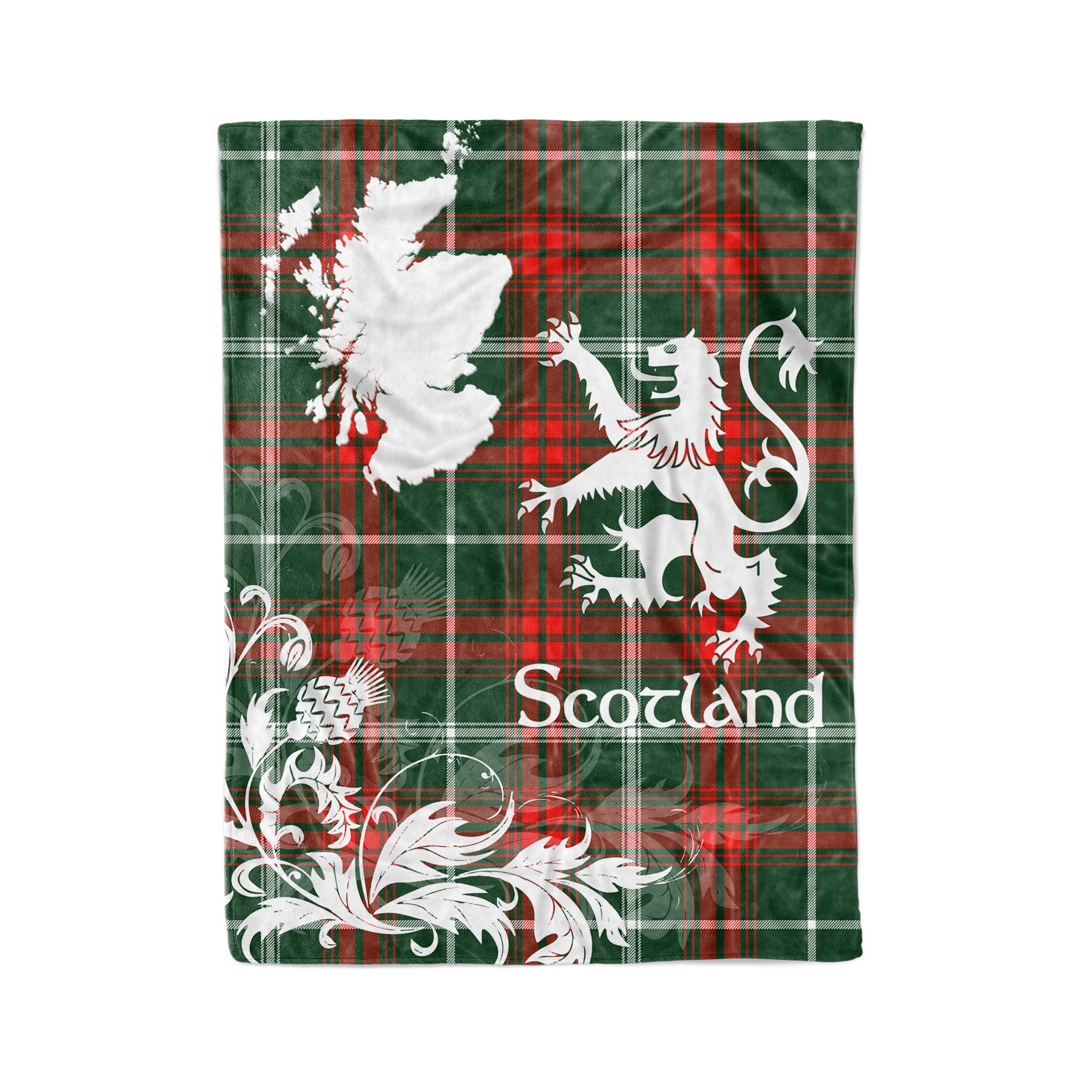 Tartan Plaid Fleece Blanket Tartan Blanket Thistle And Lion Scottish Clan Prince Of Wales Plaid Blanket