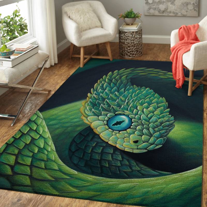 Portrait of Snake – Cute Animals Area Rug Carpet