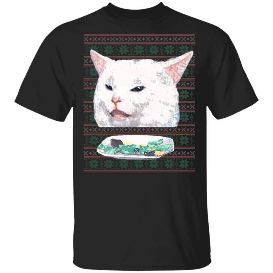 Woman Yelling At Cat Christmas Sweater – Cat