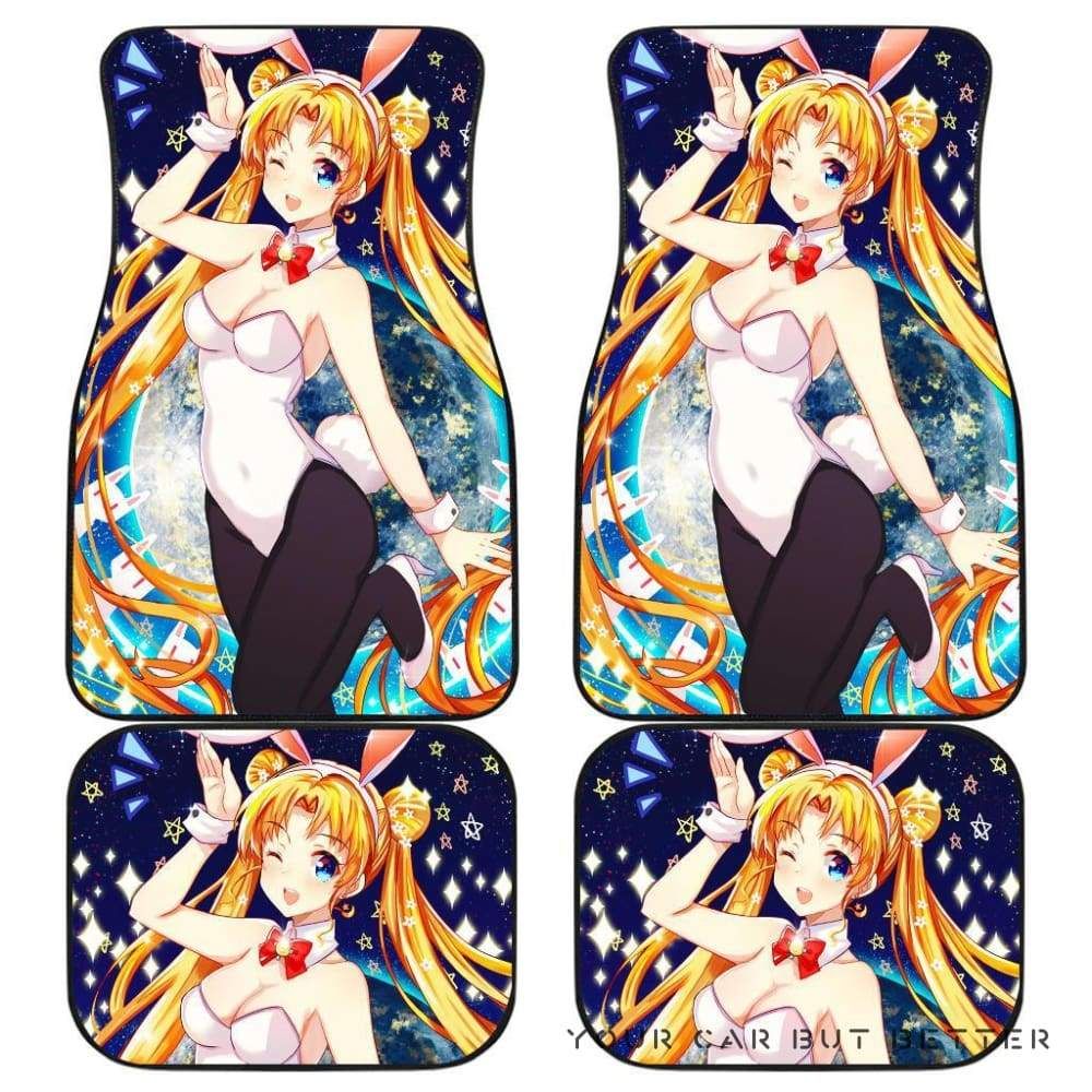 Sailor Moon Rabbit Car Floor Mats Personalized Car Seat Floor Mat Custom Print