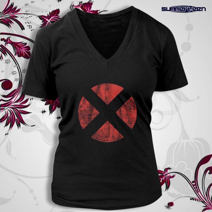 X Men Logo T Shirt Men Women’S V Neck