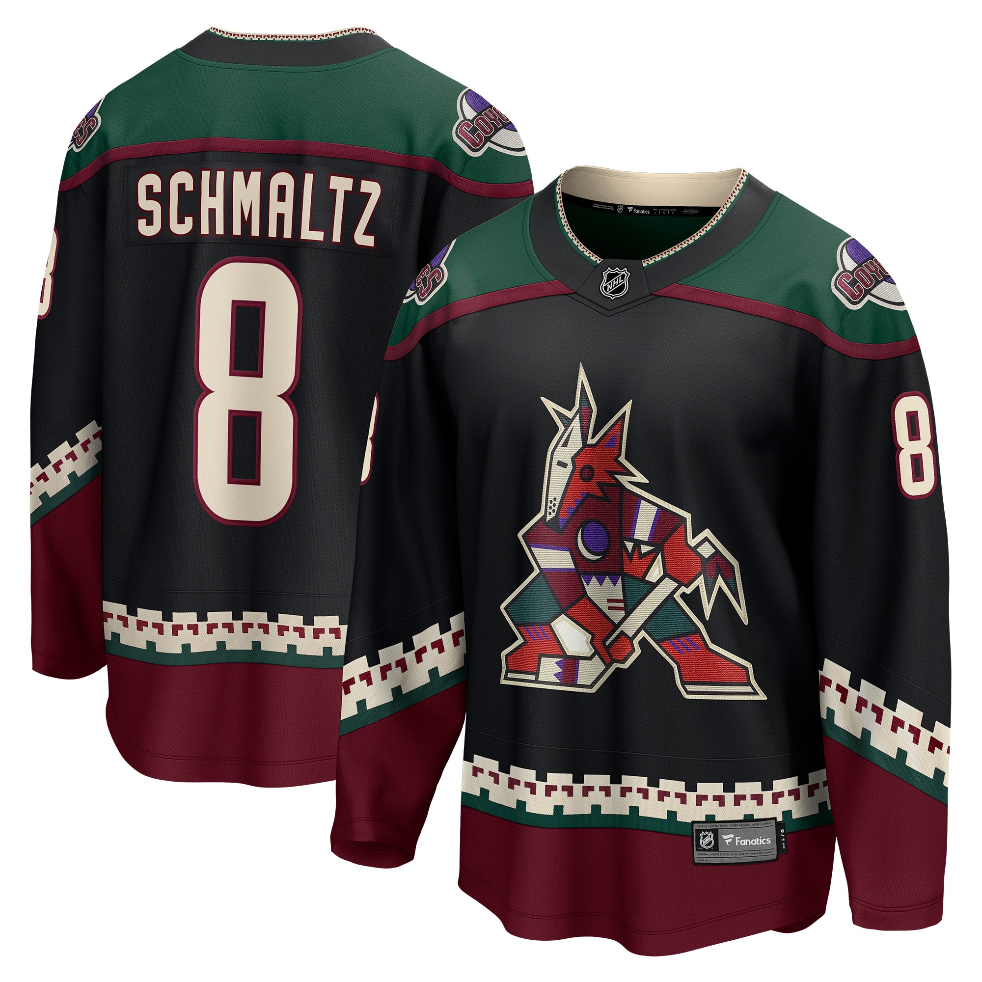 Nick Schmaltz Arizona Coyotes Branded Home Breakaway Player Jersey – Black