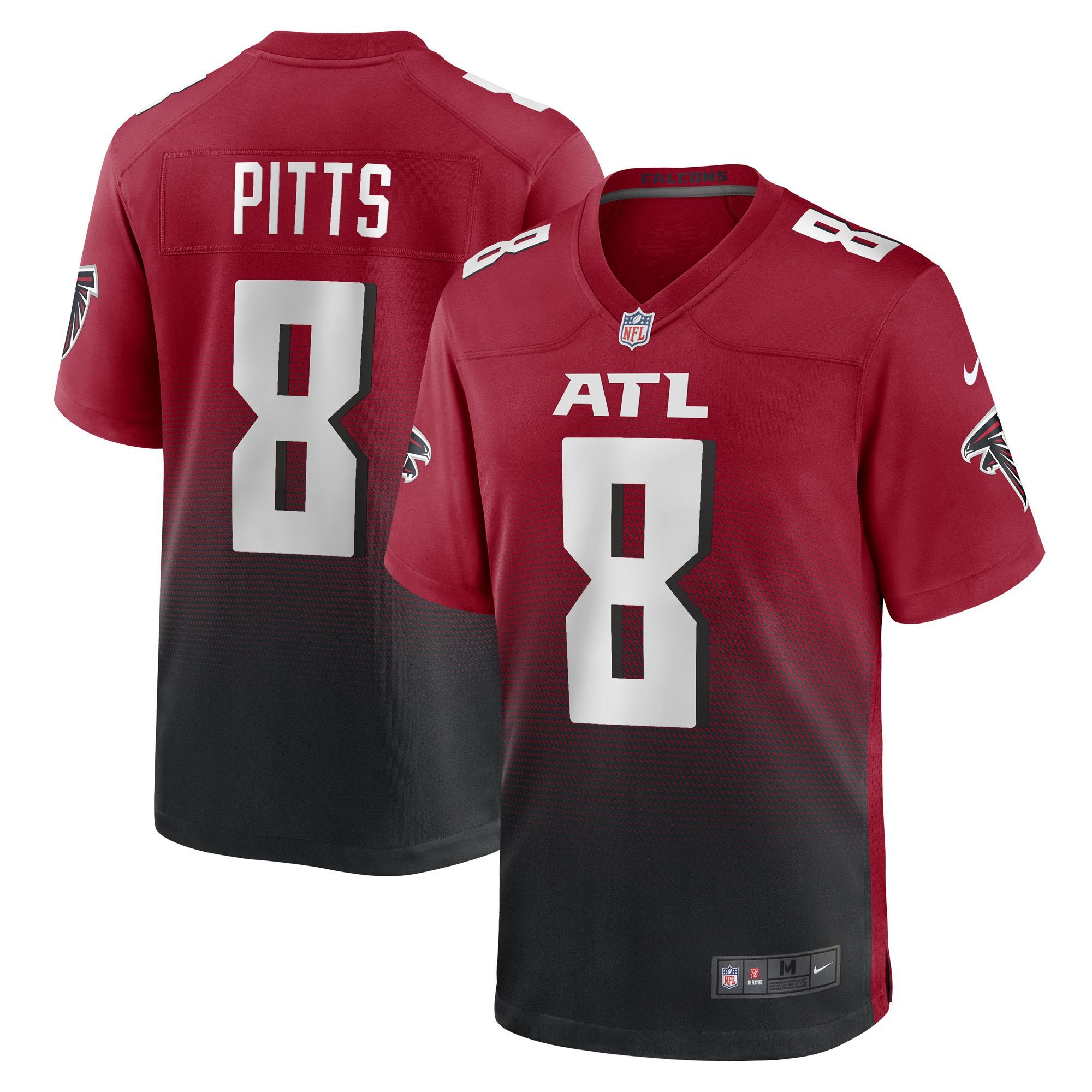 Atlanta Falcons Kyle Pitts Red 2021 NFL Draft First Round Pick Alternate Player Game Mens Jersey Gift For Falcons Fans