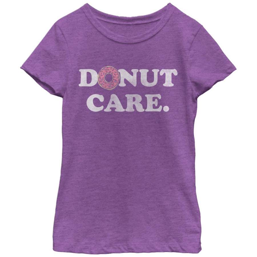 CHIN UP Girl’s Donut Care  T Shirt Purple Berry