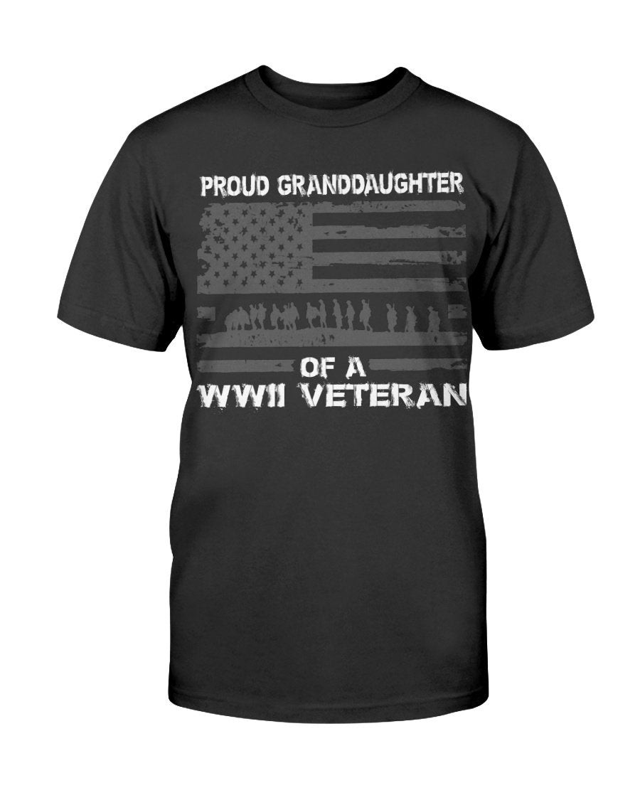 Veterans Shirt, Proud Granddaughter Of A Wwii Veteran 2, Gift For Granddaughter Unisex T-Shirt