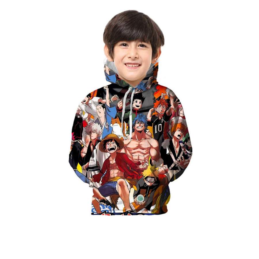 2019 Kids One Piece Pullover Hoodie Fleece Luffy December Series