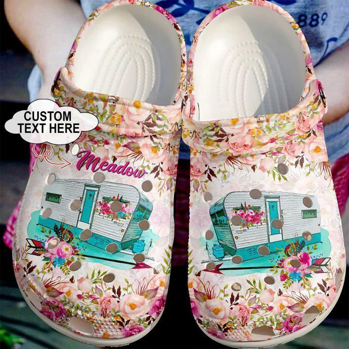 Camping Personalized Happy Camper clog Shoes 2