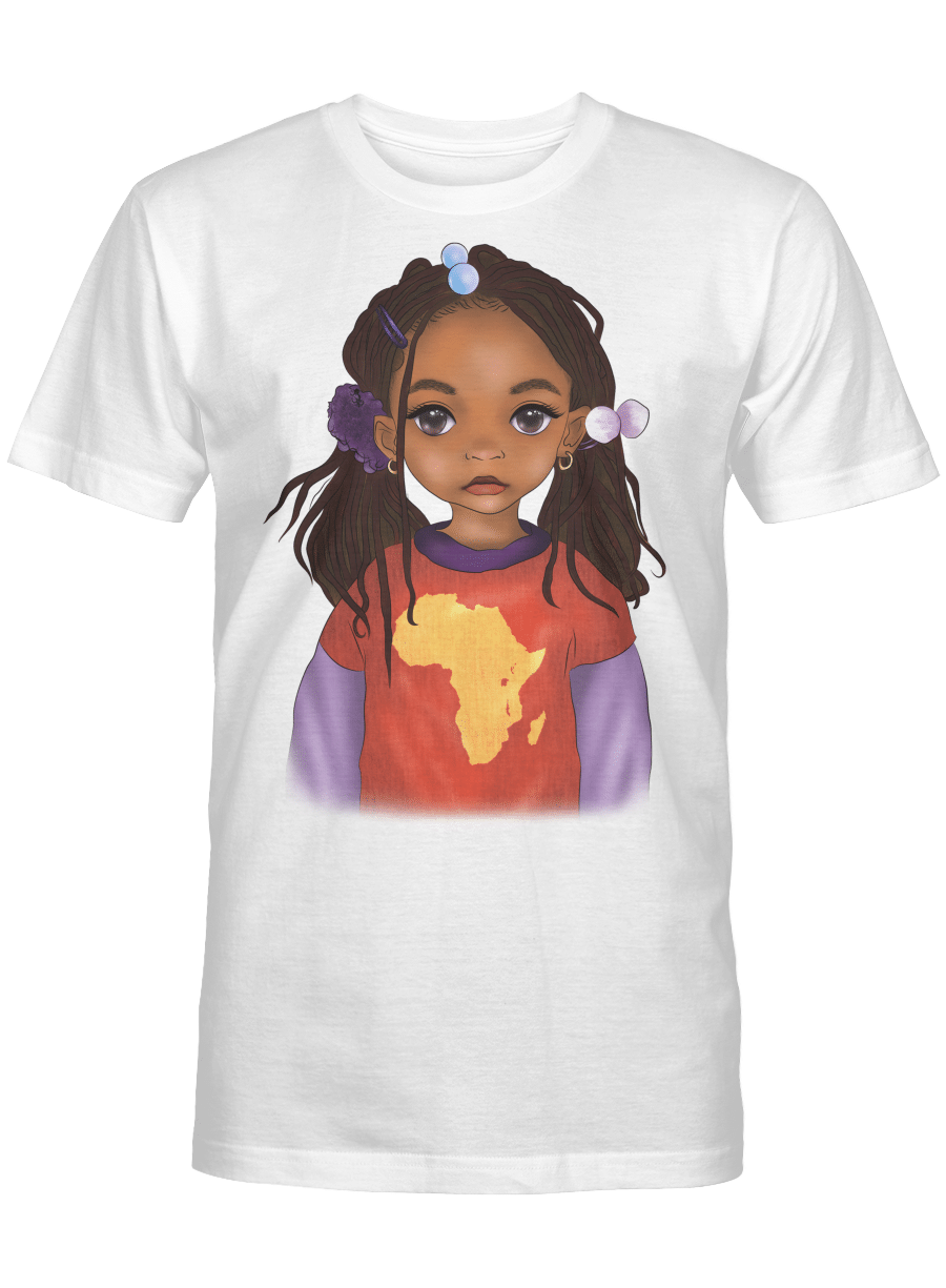 Shirt For Black Kid African Sporty Lovely Black Girl Tshirt