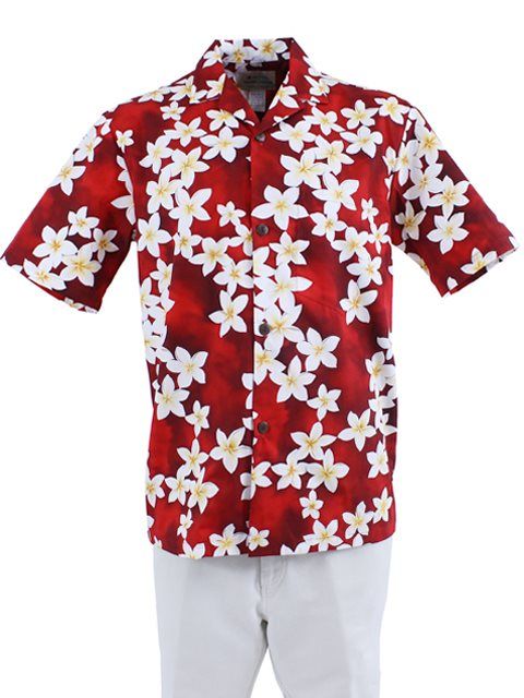 Plumeria Red White Best Design Hawaii Shirt Ha105761