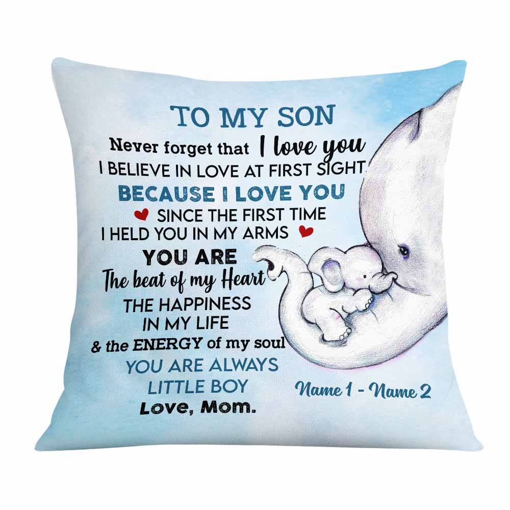 Personalized My Son Grandson Elephant Pillow Db156 26O58