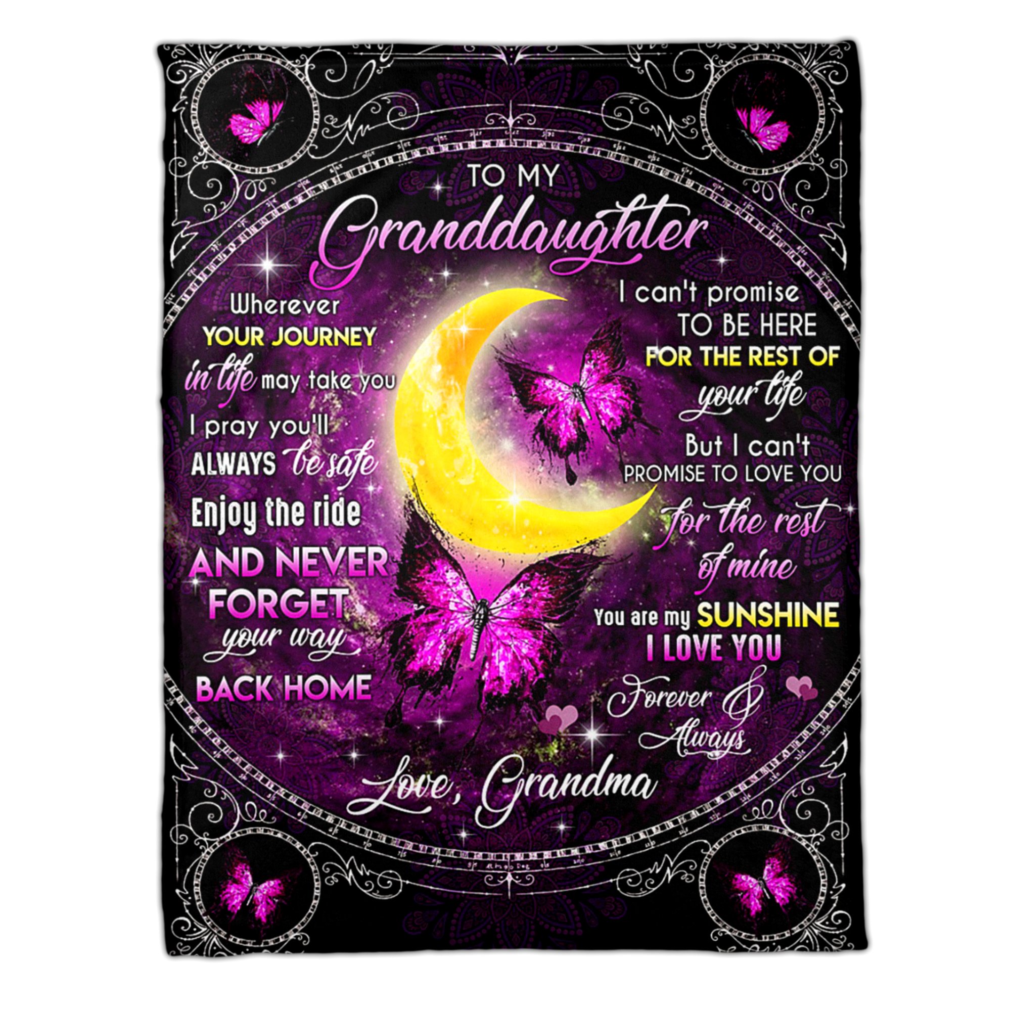 To My Granddaughter – Gift From Grandma 3D All Over Printed Blanket