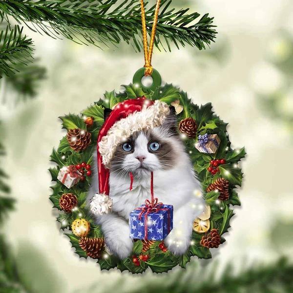 Ragdoll And Christmas Gift For Her Gift For Him Gift For Ragdoll Lover Ornament