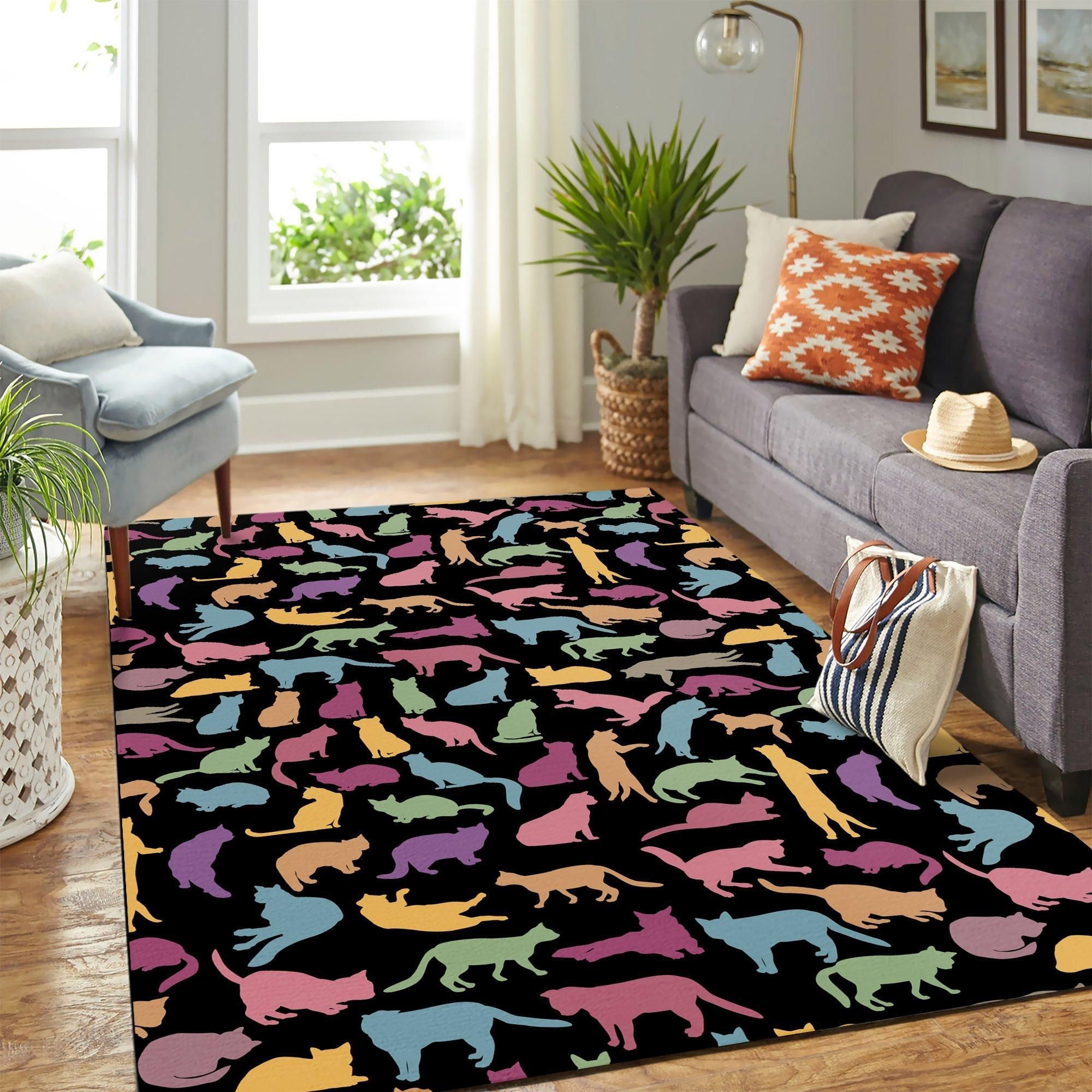 Cats Area Rug Geeky Carpet – home decor – Bedroom Living Room decor