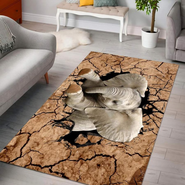 Elephant rectangle rug HG71506S
