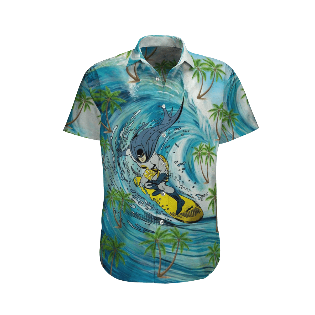 Batman Beach Surfing For Man And Woman Print Short Sleeve Hawaii Shirt Ha58366