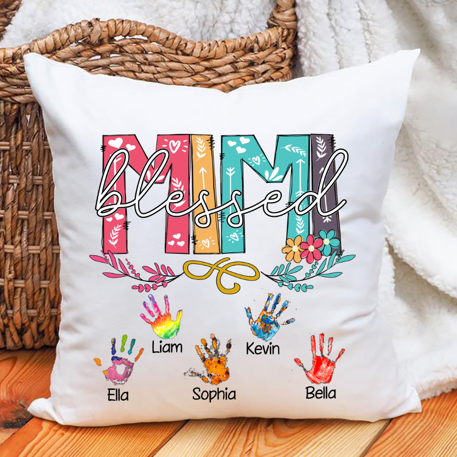 Blessed Mimi Flower Custom Hands Indoor Pillow