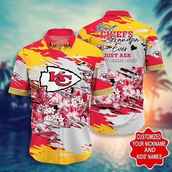 Kansas City Chiefs Pesonalized Hawaiian Shirt Aloha Beach Holiday Ha32936