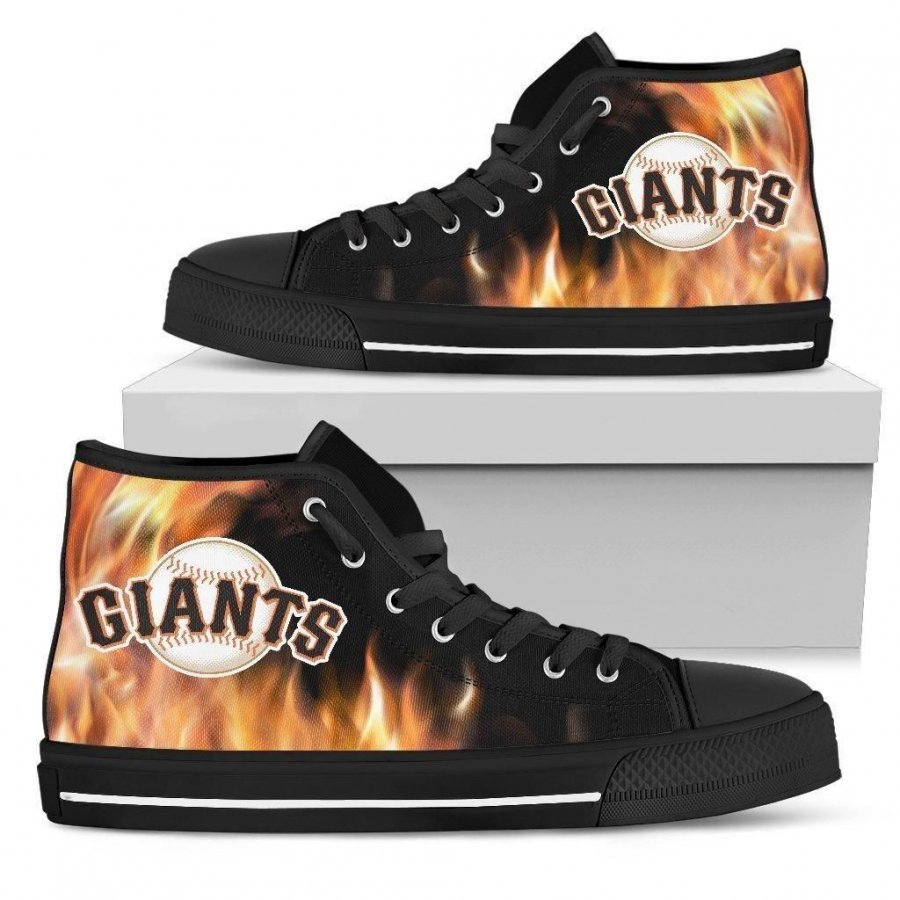 Fighting Like Fire San Francisco Giants High Top Shoes #118