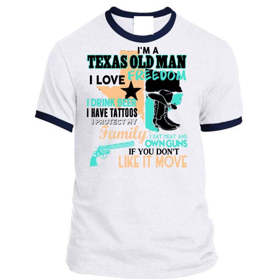 I’m Texas Old Man T Shirt, Being A Veteran T Shirt, Awesome T-Shirts