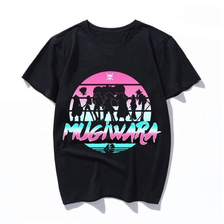 mugiwara crew t shirt women/men art print Oil aesthetic Cute funny tshirt 90s cartoon Ullzang Casual top tee t-shirt female/male clothes