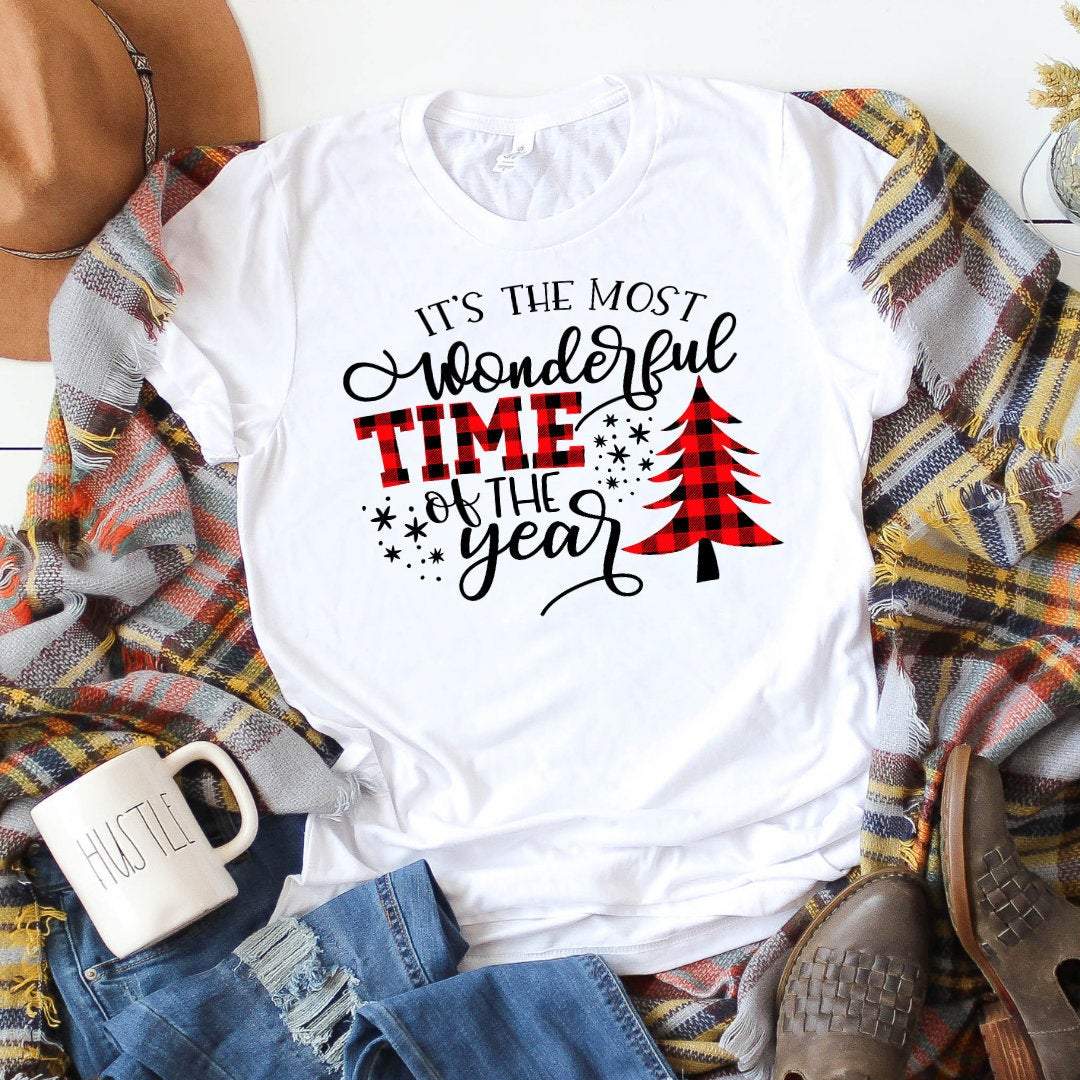 It'S The Most Wonderful Time Of The Year Shirt, Christmas Shirt, Christmas T-Shirt, Holiday Shirt, Christmas Gift Ideas, Christmas Gift T-Shirt Hoodie All Color Size S-5Xl Hoodie Fashion