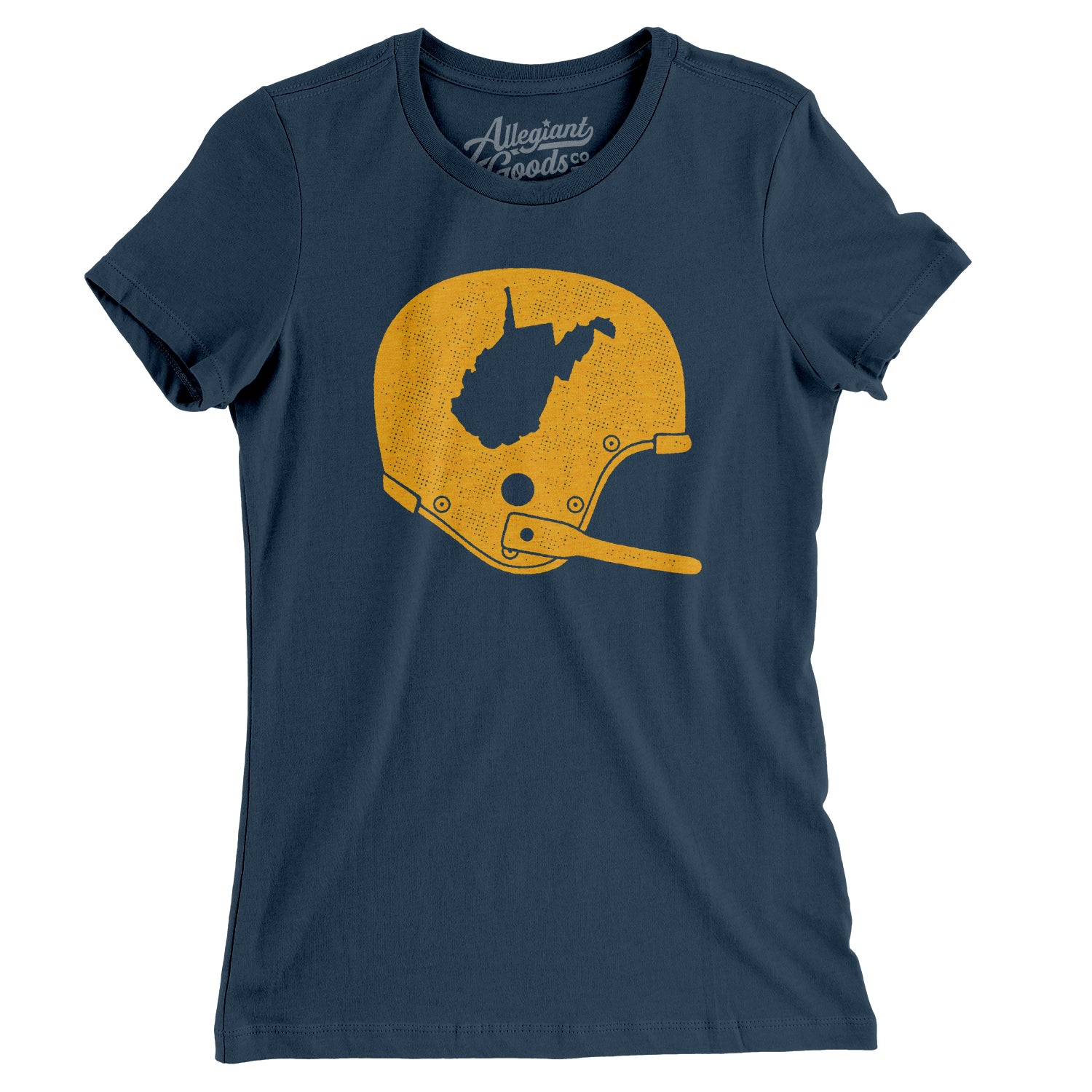 West Virginia Vintage Football Helmet Women’s T-Shirt