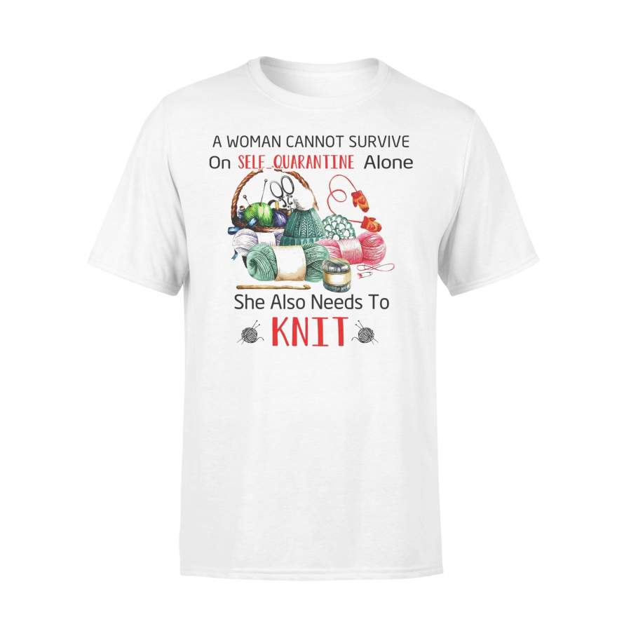 A Woman Cannot Survive Knitt T-shirt