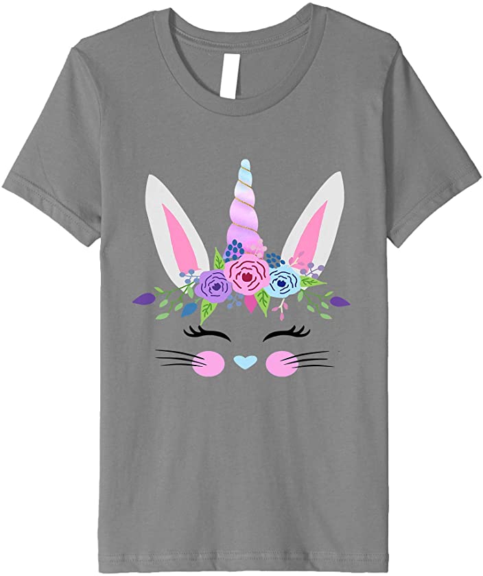 Kids Cute Easter Bunny Unicorn Gift T Shirt for Toddler Girl Baby