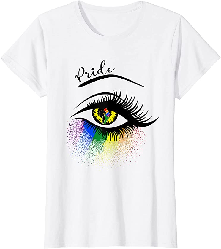 Womens Bright Eyes Juneteenth Pride Juneteenth Eye African American T-Shirt