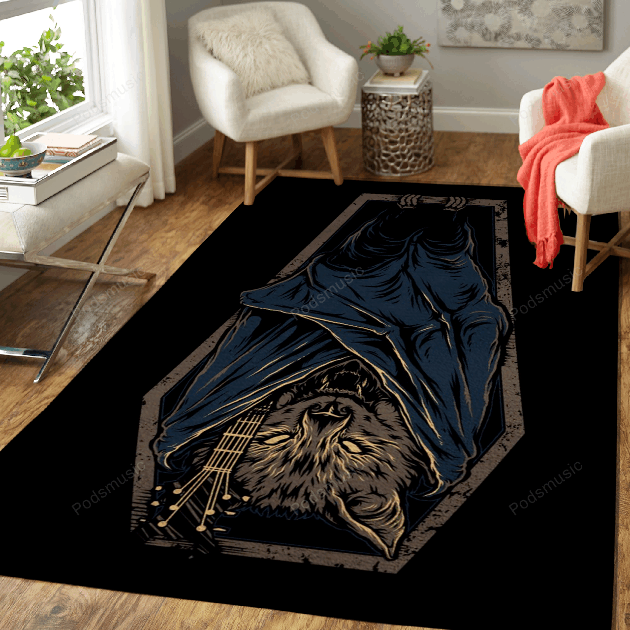 Bat Music – Animals Art For Fans Area Rug Carpet