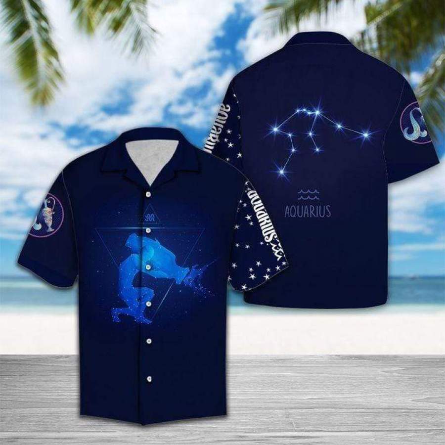 Aquarius Horoscope Zodiac Hawaii Shirt Birthday Gifts Ha5690