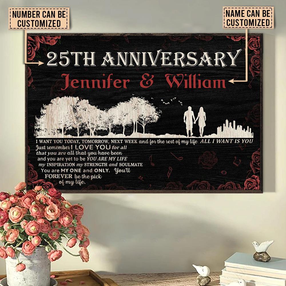 Personalized Electric Guitar Couple I Want You Customized Poster