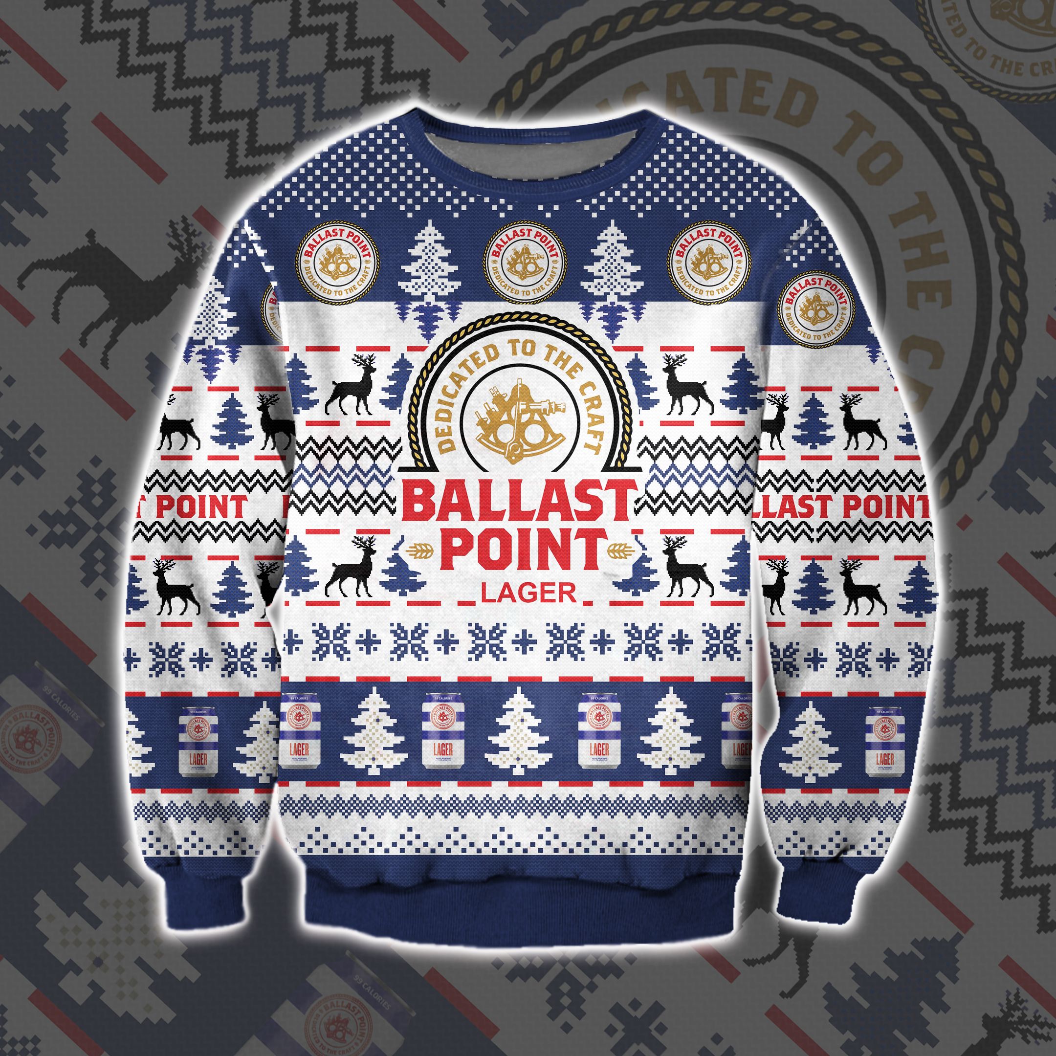 Ballast Point Beer Knitting Pattern 3D Print Ugly Sweater 1