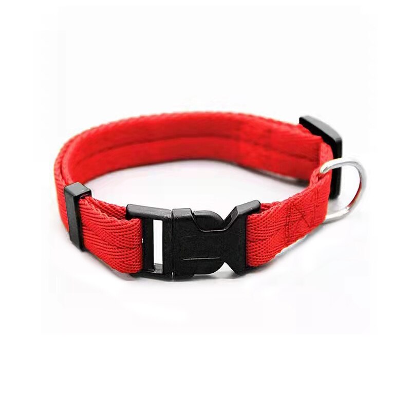 Solid Color Dog Collar Nylon Webbing Pet Collar for Small Dogs Chihuahua Bichon Puppy Collars with Clip Buckle Dog Accessories alx