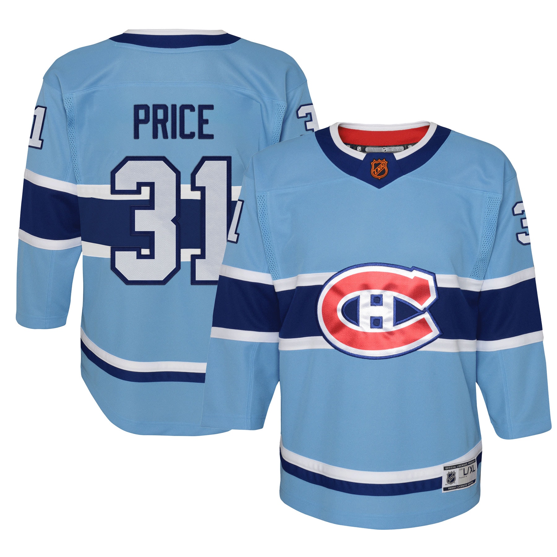 Carey Price Montreal Canadiens Youth Special Edition 2.0 Premier Player Jersey – Light Blue