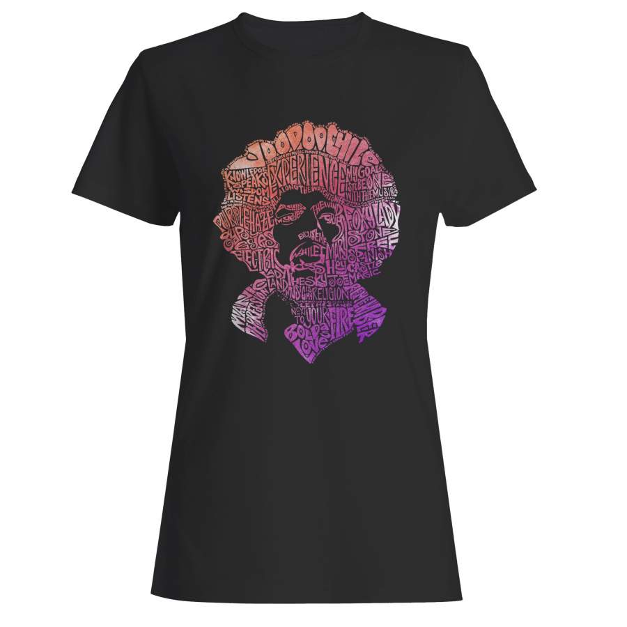 Jimmy Hendrix Lyrics Typography Woman’s T-Shirt