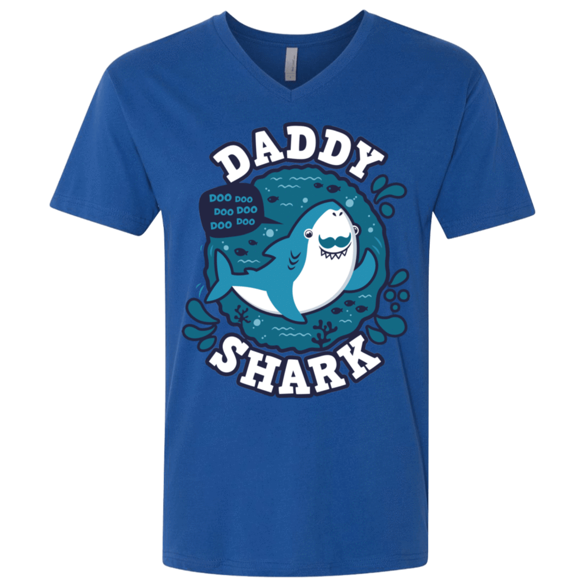 Shark Family Trazo – Daddy Men’S Premium V-Neck