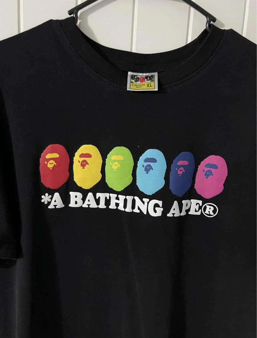 Baby Milo BAPE Color Ape Heads Tee Shirt Outfits