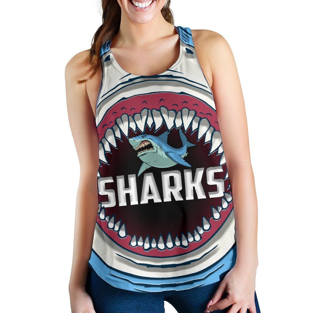 Sharks Rugby Women Racerback Tank K4